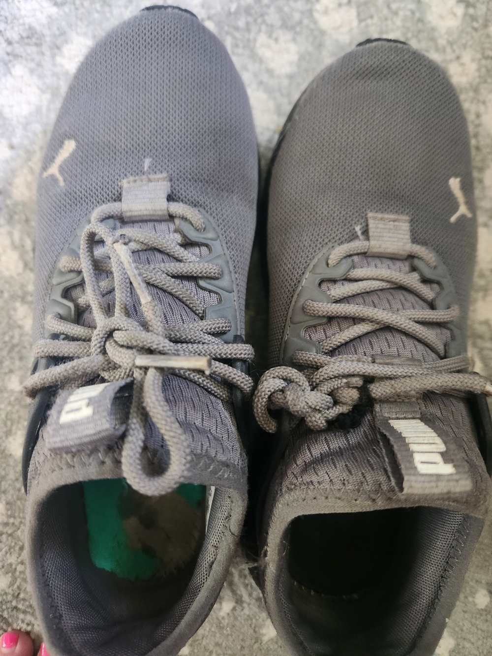 Puma Grey Mesh Athletic Sneakers - Picture 4 of 7